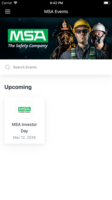 MSA Safety Events screenshot 2