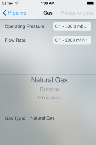 Gas Pressure Drop Calculator screenshot 2