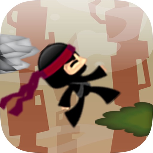 Ninja Sprung An Der Vertikal Wand icon
