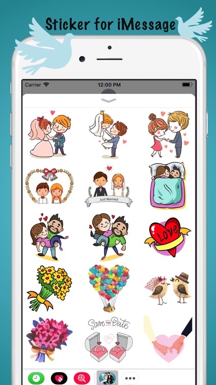 Just Married Couple Sticker