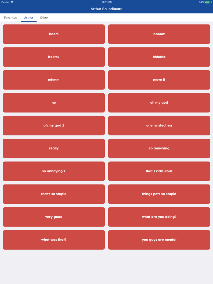 The Arthur Soundboard