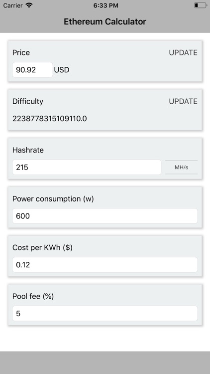 Ethereum Calc