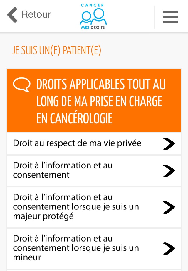 CANCER MES DROITS screenshot 3