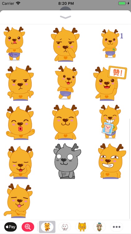 Cute Reindeer Stickers Pack