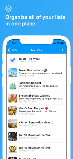 Ulisti - Make Lists & Rankings(圖1)-速報App