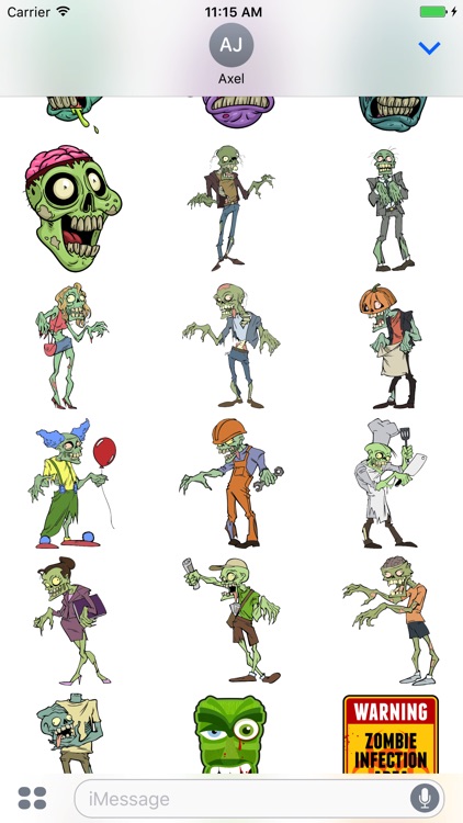 Zombify Me Now! Zombie Emoji Stickers