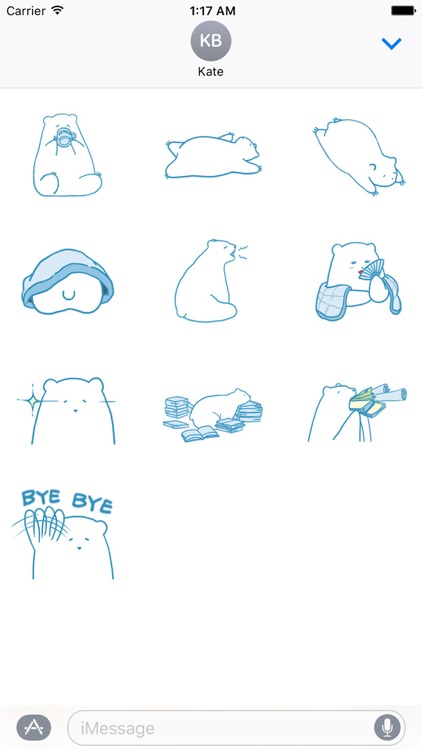 Polar Bear Bearmoji Sticker