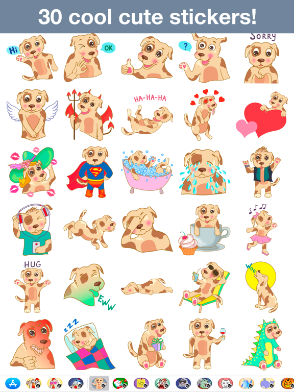 Dog - Cute stickersのおすすめ画像2