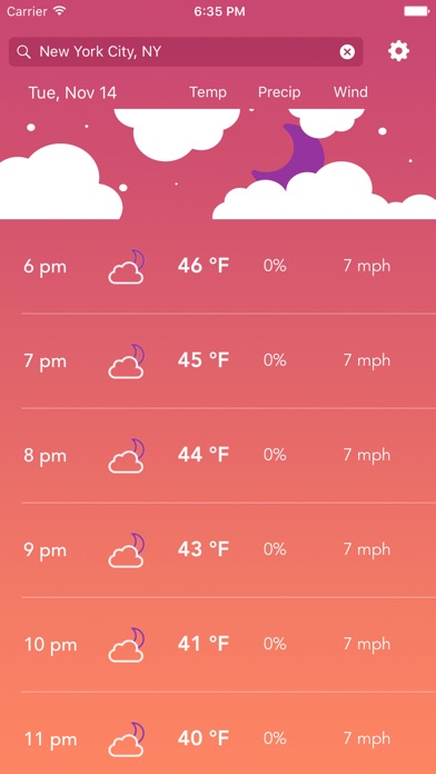 Weather by the Hour Pro screenshot 2