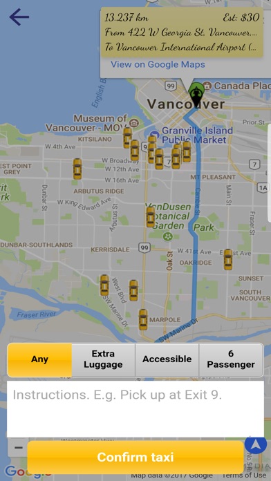 Yellow Cab Taxi Vancouver screenshot 4