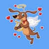 Stickers Love Cupidon Dog STiK