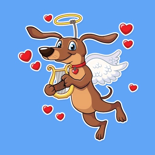 Stickers Love Cupidon Dog STiK icon