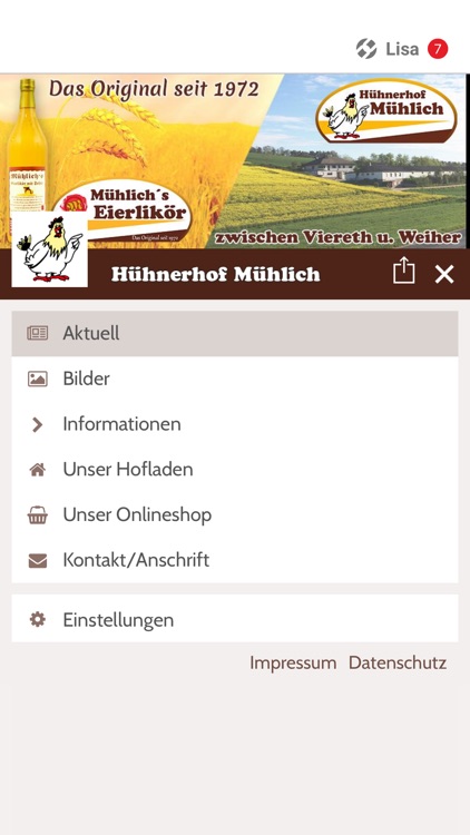 Mühlich's Eierlikör - Hofladen