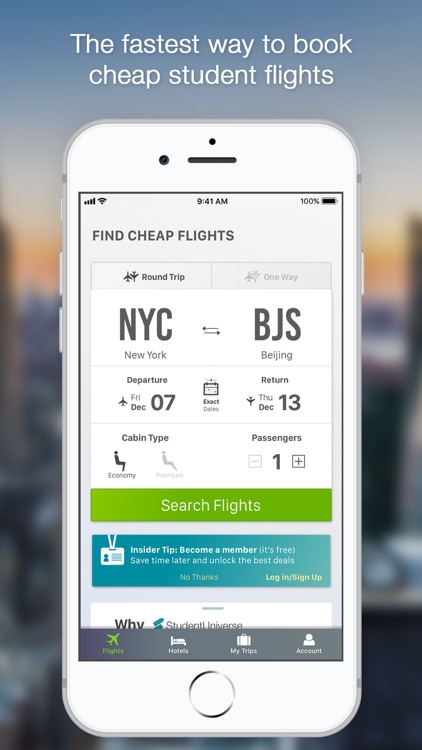 Flights by StudentUniverse screenshot-0