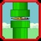 Tap to smash the bird with the green pipes