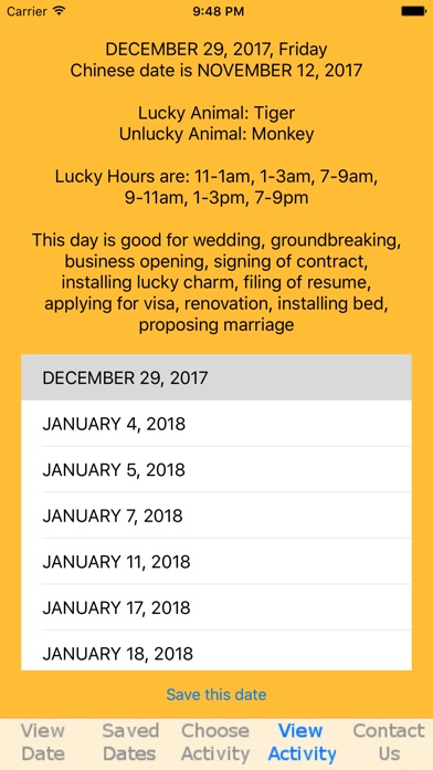 Feng Shui Calendar 2018 screenshot1