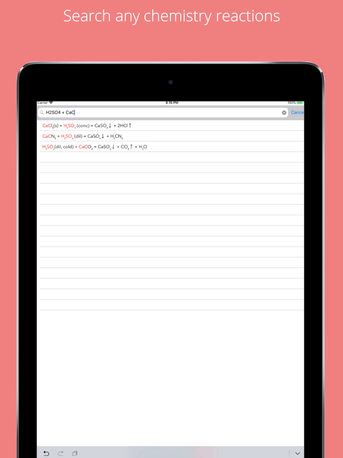 Search Chemistry Reactions