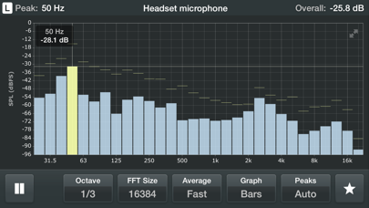 Octave RTA - Real Time Sound Frequency Analyzer Screenshot 2