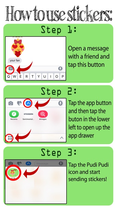 Pudi Pudi - Pudding Emoji GIF screenshot 3