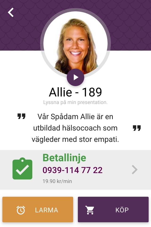 Spådam.se screenshot 3