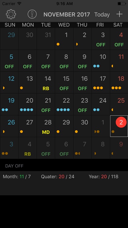 VNA Calendar