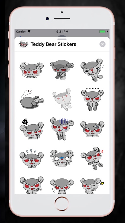 Devil Teddy Bear Stickers