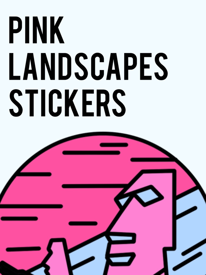Pink Landscapes Stickers