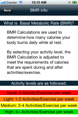 FitCal - Fitness Calculator screenshot 3