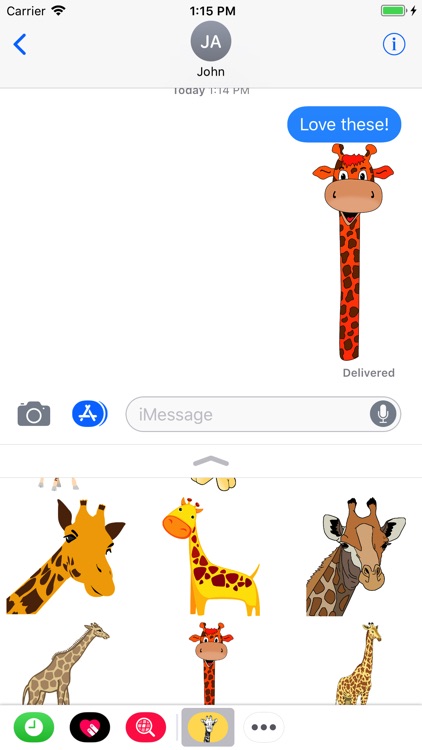 Incredible Giraffe Stickers