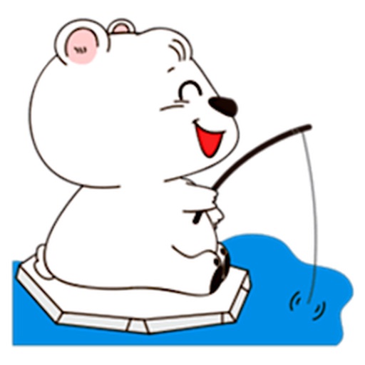 Adorable Polar Bear Sticker icon