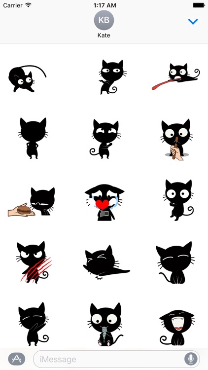 Black Cat Animated Sticker Gif