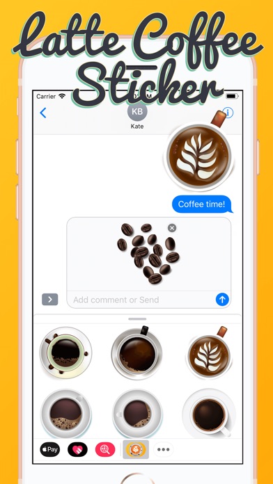 Latte Coffee Stickers screenshot 2