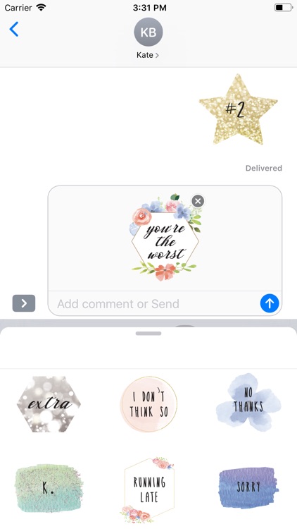 Pretty Sarcastic Text Stickers