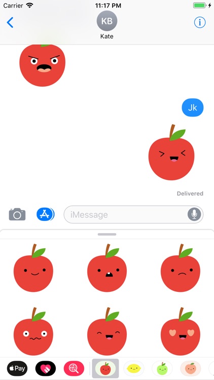 Cute Apple Stickers screenshot-3