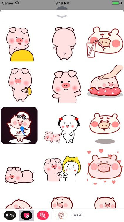 Goofy Pig Animated Stickers