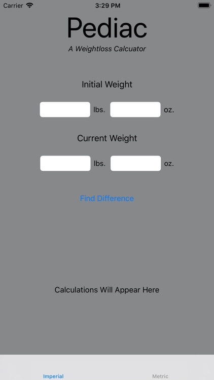Pediac Weight Calculator