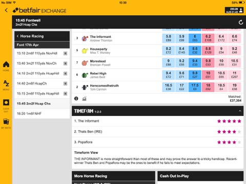 Betfair™ Exchange Betting Odds screenshot 4