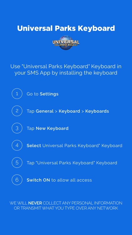 Universal Parks Keyboard