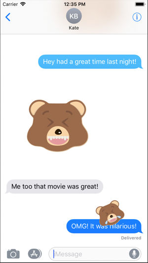 Cutie Bear Emoji Stickers