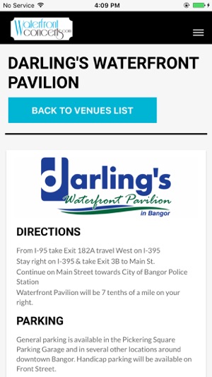 Darlings Waterfront Pavilion Seating Chart