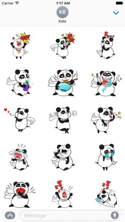 Cute Panda Love Sport Sticker