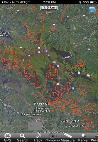 Foreste Casentinesi Campigna National Park GPS Map screenshot 2