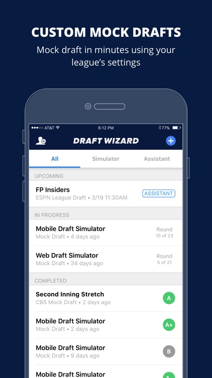 Fantasy Baseball Draft Wizard