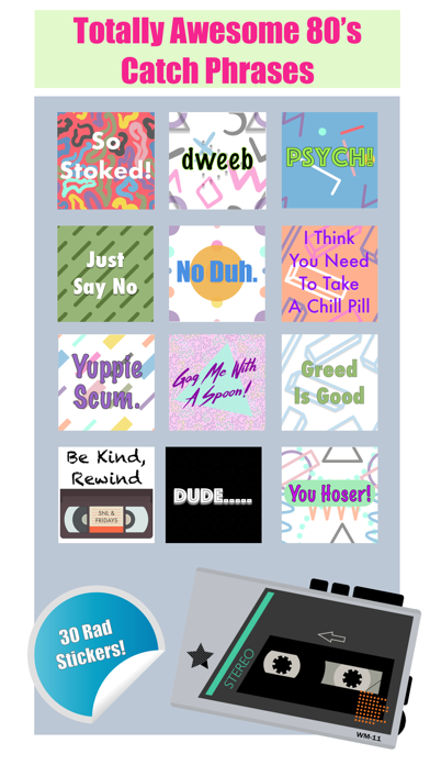 Totally Awesome 80's Stickers screenshot 2