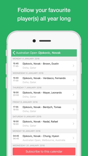 Tennis Calendar(圖2)-速報App