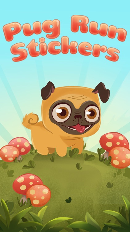 Pug Run Stickers