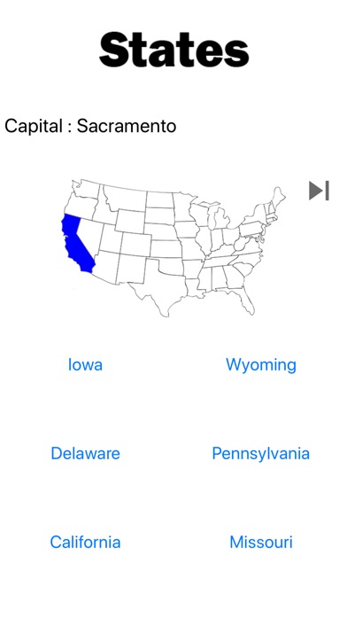 Name of US states screenshot 2