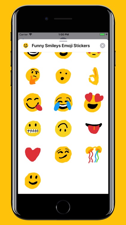 Hand drawn emoji - funny smile