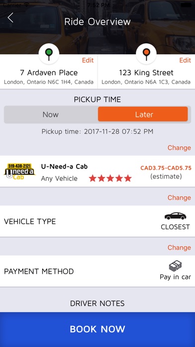 U-Need-A Cab screenshot 4