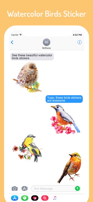 Watercolor Lovely Birds Sticke(圖3)-速報App